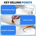 thumbnail image 6 of Kitchen Sink with Hot & Cold Water Pipes, Commercial Sink Include Faucet & legs, Freestanding Single Bowl Laundry Sink, Stainless Steel Indoor and Outdoor Sink for Pet Daycare Center, 6 of 10