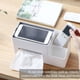 thumbnail image 4 of Caja para pañuelos de papel para sala de estar, mesa de té, cajón de papel, clasificación de artículos diversos, almacenamiento, caja de almacenamiento de plástico para control remoto, 4 of 6