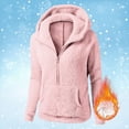 thumbnail image 1 of Womens Zip Up Hoodies Lightweight Fleece Lined Fall Winter Coats Comfy Warm Plus Size Jackets With Pockets, 1 of 5