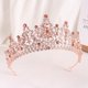 thumbnail image 3 of Zhuge Tiara de boda para novia, diadema de princesa, corona nupcial, joyería para el cabello con diamantes de imitación de cristal, decoración para novia, cumpleaños, graduación, boda (blanco), 3 of 4
