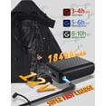 thumbnail image 2 of Fuklindy Graphene Heated Jacket for Women with Battery, 12V Fast Charge 18400mAh Large Capacity Winter Outdoor Lightweight Heating Jackets Black, 2 of 5