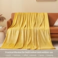 thumbnail image 3 of Fleece Throw Blanket Twin - Plush Fuzzy Flannel Blanket Yellow for Twin Size Bed, Super Soft Warm Blanket for Sofa and Couch, Fluffy Blanket 60x80 Inches, 3 of 6