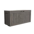 thumbnail image 6 of LAUSAINT HOME 230 Gallon Resin Deck Box, Package Delivery Box with Lockable Lid, Waterproof Outdoor Storage Box For Garden Tools, Patio Cushions, Brown, 6 of 6