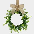 thumbnail image 3 of MOQIN 2 Pieces 11.8" Mini Eucalyptus Wreath Artificial Spring Summer Greenery Wreath for Front Door Farmhouse Kitchen Cabinet Wreaths with Ribbon for Porch Wall Window Decor, 3 of 3