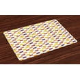 thumbnail image 1 of Cat Placemats Set of 4 Hand Drawn Composition of Colorful Feline Portraits Sleeping Cartoon Animal Design, Washable Fabric Place Mats for Dining Room Kitchen Table Decor,Multicolor, by Ambesonne, 1 of 4