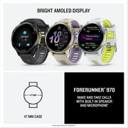 Garmin Forerunner 970, Titanium with Whitestone/Amp Yellow Band (010-02969-01)
