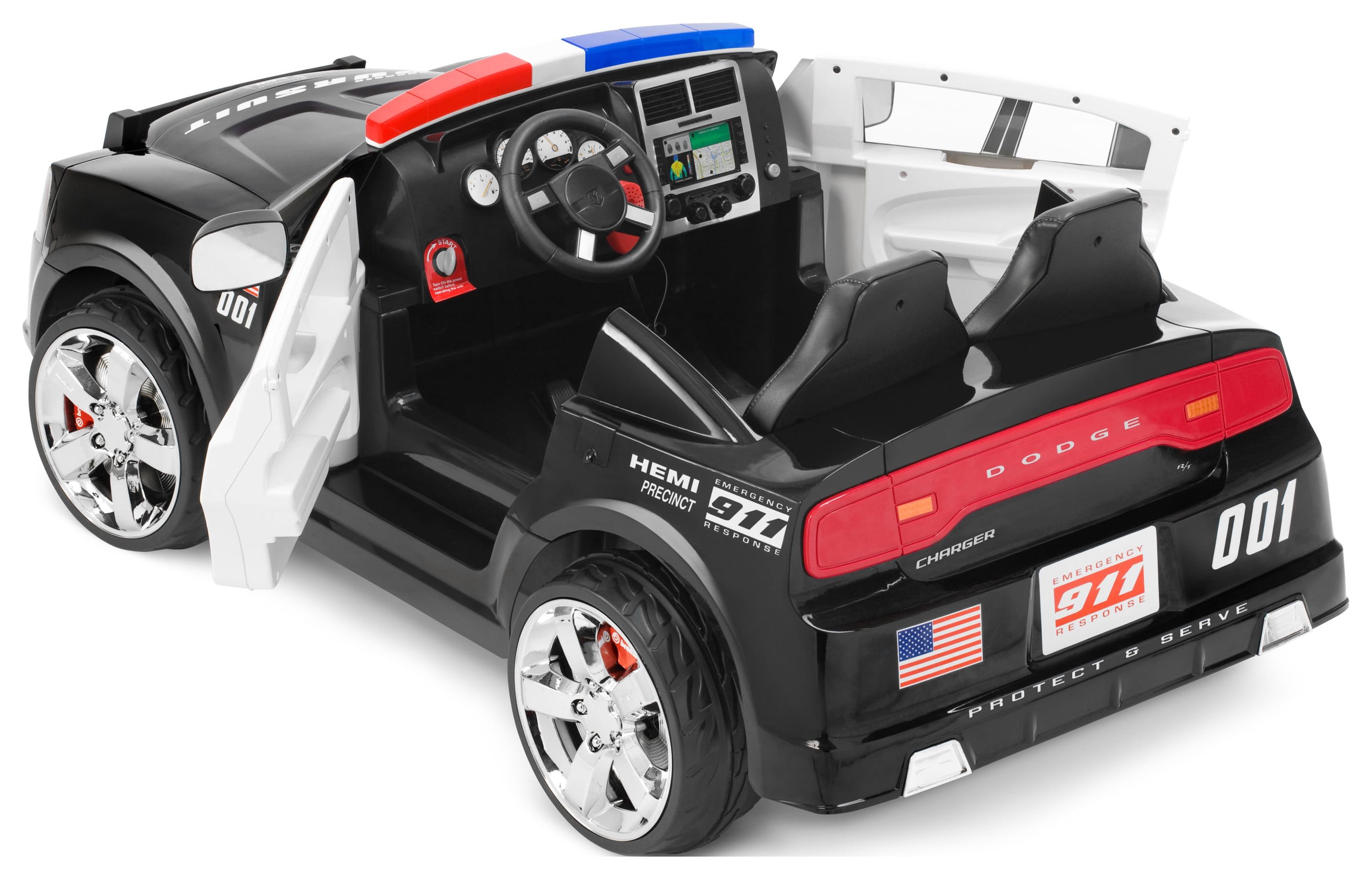 Kid Trax Dodge Pursuit Police Car 12-Volt Battery-Powered Ride-On - image 3 of 6
