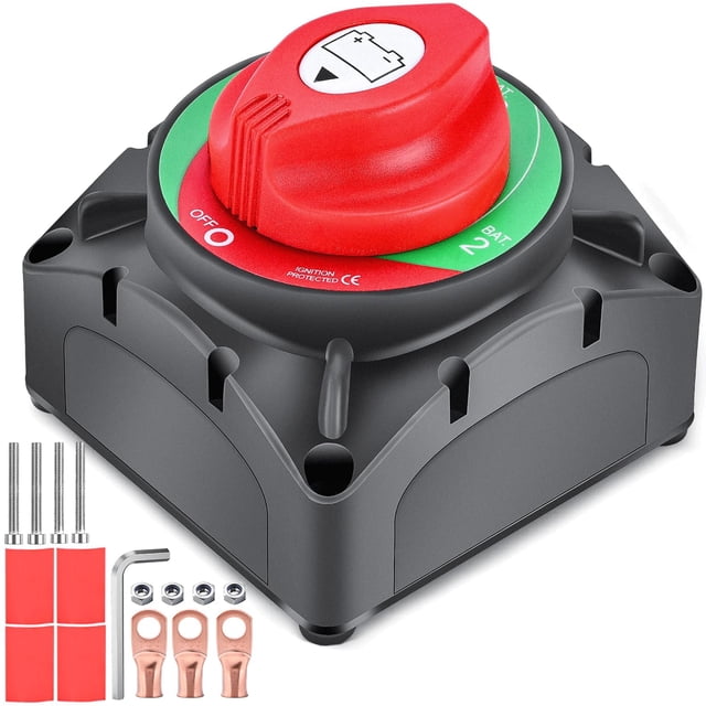 Interruptor de batería Nilight 1-2, ambos apagados, 12 V, 24 V, 48 V, 600 A, 600 A