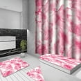 thumbnail image 6 of 4 Piece Boho Shower Curtain Set with Non-Slip Rugs, Toilet Lid Cover and Bath Mat, Shower Curtain with 12 Hooks, Durable Waterproof Bathroom Decor Set, 6 of 7