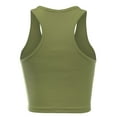 thumbnail image 3 of FashionMille Women Sleeveless Rib Racerback Workout Sports Crop Tank Top, 3 of 5