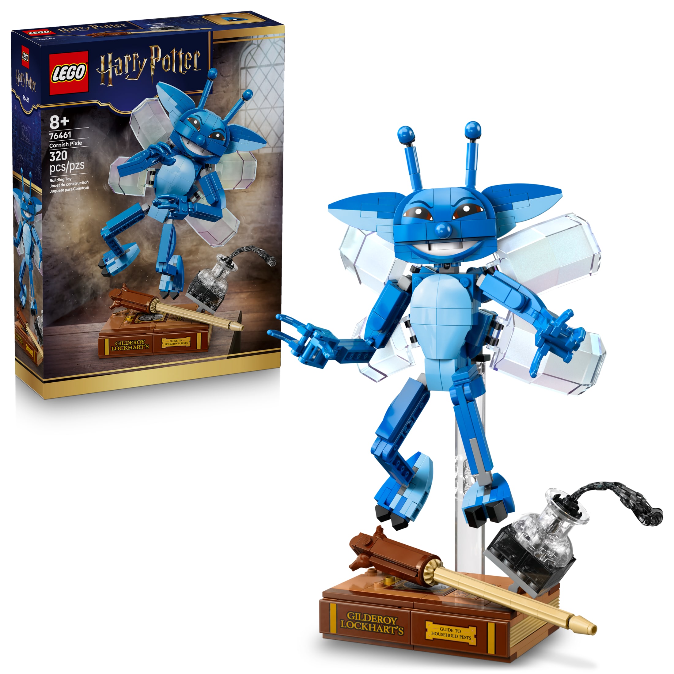 LEGO Harry Potter Cornish Pixie Building Toy for Girls & Boys - Book Shelf or Bedroom Decor for Fans - DIY Room Decoration for Kids, Ages 8+ - Gift Idea for Birthdays - 76461