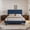 Blue#2, variant on Einfach Full Size Bed Frame with Adjustable Upholstered Headboard, Velvet Fabric, Noise-Free, No Box Spring Needed, Easy Assembly, Blue