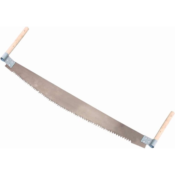 Crosscut Logging Saw, 6’ Two Man Crosscut Saw with Wooden Handles, Cross Cutting Hand Saw for Logs and Timber