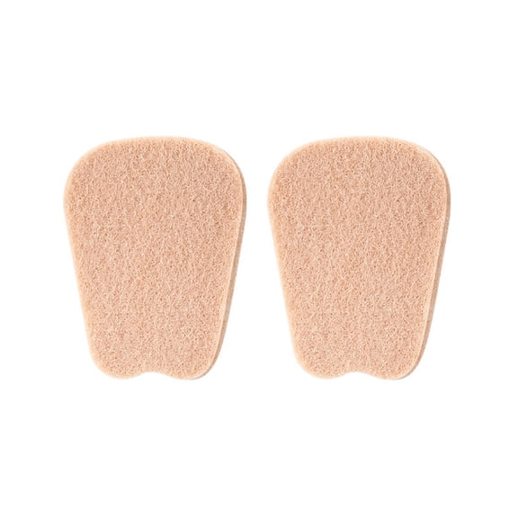 TELOLY 4 Pairs Felt Tongue Pads for Shoes Soft Adhesive Thick Shoe Tongue Pads Non Slip Cushion Inserts for Men and Women(Skin Color)