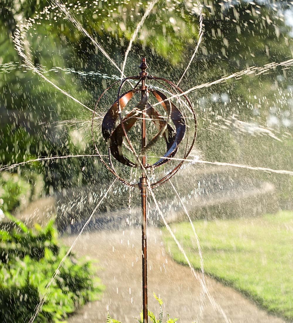Wind & Weather Hydro-Ball Wind Spinner for Gardens by Problem Solvers