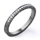 thumbnail image 1 of JeenMata Alianza de Boda de Moissanita Redonda de 0,25 Quilates con Diseño Art Déco Eduardiano Chapada en Oro Negro de 18 K sobre Plata, 1 of 6