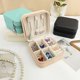 thumbnail image 4 of Mini caja de almacenamiento de joyas portátil simple para viajes, aretes, pendientes, joyas de mano, collares, anillos, caja de joyería exquisita, 4 of 6