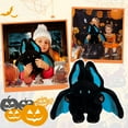 thumbnail image 2 of Adorable Black Bat Plush Toy with Blue Wings, Soft Stuffed Animal for Kids, Cute Halloween Gift,Huggable Plushie, Unique Fantasy Creature Doll for Bedtime and Playtime, Collectible Plush Decor, 2 of 6