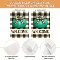 thumbnail image 4 of Thanksgiving Fall Garden Flag 12x18 Inch Welcome Teal Pumpkin Outdoor Flag Double Sided Yard Banner with Gingham Plaid Bow for Porch Lawn Patio Rustic Farmhouse Autumn Decor, 4 of 6
