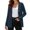 Navy, variant on Vivianyo HD Women's Vertical Rib Knit Cardigan Sweater, Womens V Neck Long Sleeve Top with Three Button for Indoor Outdoor Layering Wear, Sizes S-2XL