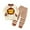 Brown A, variant on Boys' Sleepwear Agkizg 2-Piece Boys' Pajama Sets,Kids Nightwear Loungewear Clothes Set,Fashion Girls and Boys' Casual Long Sleeve Tops Round Neck Collar Botton Printed Long Pants Sets