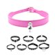 thumbnail image 5 of Collar de cuero Encantador Foreplay Mujeres PU Collar de cuero Gargantilla ajustable Juguete sexual para adultos, Tipo 7 Noticed XX000031-07, 5 of 7