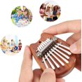 thumbnail image 3 of Mini Kalimba Thumb Piano, Solid Wood 8 Keys Finger Piano, Portable Marimba Musical Thumb Piano with Lanyard, Valentines Gift for Kids Adults Beginners, 3 of 7