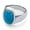 Turquoise, variant on ‎555Jewelry Stainless Steel Signet Rings for Men, Elegant Contemporary Seal Domed Oval Turquoise ‎Ring for Men, Signet Ring for Men, Modern Style Ring for Men, Size 11