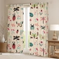 thumbnail image 2 of Homewish Cartoon Butterfly Ladybug Blackout Curtains Set of 2 (52x84 Each), Cute Animal Insect Window Curtains, Princess Wheat Cartoon Curtains and Drapes, Window Curtains Bedroom Decor, 2 of 6