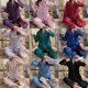 thumbnail image 2 of Pantalones de manga larga de primavera y otoño, cárdigan de seda de color liso, pijama de mujer con solapa, conjunto de ropa de hogar de seda de hielo, 2 of 5