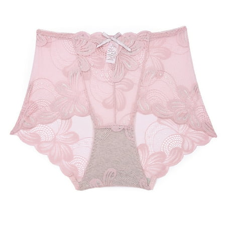

WZHKSN Women S Lace Panties Hot Pink Comfortable Thongs 1-Pack