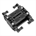 thumbnail image 5 of Placa de Montaje de Cámara Placa Base de Montaje de Monopié para Trípode con Abrazadera de Varilla de 15 mm Bloque de Rieles para Soporte de Varilla/Jaula de Plataforma Dslr, 5 of 5