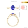 thumbnail image 4 of ANGARA Natural Tapered Shank 1.25 ct Tanzanite Ring with Diamond Accents in 14K Yellow Gold for Women (Size-8x6mm) | December Birthstone, Anniversary, Jewelry Gift for Women | Natural Tanzanite Ring, 4 of 8