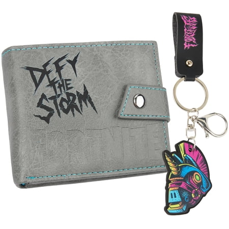 Fortnite Wallet and Keyring Gift Set Boys Teens Gaming Accessories Grey
