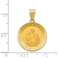 thumbnail image 5 of 14K Yellow Gold Polished/Satin Hollow Spanish Saint Anne Medal Pendant (28 X 19) Made In United States xr1678, 5 of 6