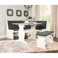 thumbnail image 2 of Riverbay Furniture Transitional Wood Breakfast Nook Dining Set in Gray, 2 of 20