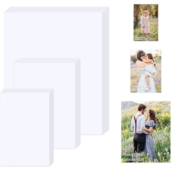 Glossy Photo Paper - 4x6, 5x7, 8.5x11 Inch, 150 Sheets, Inkjet Printer Paper, 200 GSM