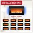 thumbnail image 6 of Northwest 30-inch Wall Mounted Electric Fireplace with Backlight (Black), 6 of 8