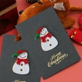 thumbnail image 6 of 3D Pearl Christmas Cards Set of 5, Vintage Greeting Cards with Envelopes for Holiday Wishes and Thanksgiving, Premium Cardstock(Gray,B), 6 of 6