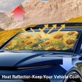 thumbnail image 3 of Yuyamidu Hummingbird Car Sunshade Sunflower Car Window Shade Yellow Front Windshield Sun Shade for SUV Truck Hatchback Automobile Interior Accessories, 3 of 7
