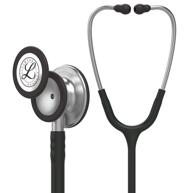 3M Littmann Estetoscopio Classic III, Tubo Color Negro Acabado Standard, 69 cm (Modelo 5620) 3M Littmann NA