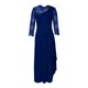 thumbnail image 5 of ICHUANYI Clearance Women's Maxi Dresses Summer Casual Round Neck Short Sleeve Solid Long Dress(Blue, S) ICHUANYI WER2023080711730, 5 of 5