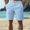 08-Light Blue, variant on Men's Linen Cotton Casual Shorts, Summer Lightweight Breathable Knee Length Shorts with Pockets, Regular Fit Waist Beach Daily Wear Shorts 06-Khaki L