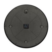 DecMode 20 Black Glass Wall Clock with White Face