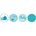 thumbnail image 2 of Darling Souvenir 190 Pieces Light Blue Baby Shower Chocolate Drop Labels Stickers - Self-Adhesive Mini Candy Wrappers for Favors & Party Decorations, 2 of 2