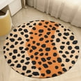 thumbnail image 4 of Leopard Print Pattern Round Small Area Rug, Print Non Slip Washable Floor Mat, Soft Throw Rug for Living Room, Powder Room Entryway, Bathroom, Bedside, 4 of 6