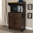 thumbnail image 3 of Bowery Hill Microwave Stand in Dark Walnut, 3 of 6