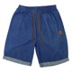 thumbnail image 5 of Fiudx Pantalones Cortos de Mezclilla para Hombre, Transpirables, con Cintura Elástica, Corte Holgado y Cómodo, Color Liso, Ideal para Uso Diario, Senderismo o Gimnasio. Disponibles En Varias Tallas., 5 of 5