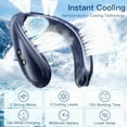 thumbnail image 3 of Neck Air Conditioner, 360° Cooling Neck Fan, 4000mAh Rechargeable Wearable AC Air Conditioner with Large Cooling Plate,Blow Cold Air 3 Speeds Portable Personal Instant Neck Fan Cooler (Blue O), 3 of 7