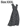 thumbnail image 2 of Vestido largo informal de verano con escote en V y tirantes finos y estampado floral para mujer, 2 of 6